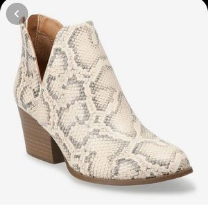SO Barb Snakeskin Ankle Boots